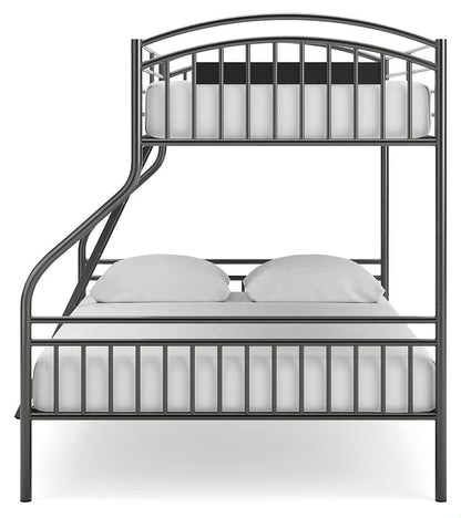 Lanceburg - Twin/Full Bunk Bed With Ladder - Gray