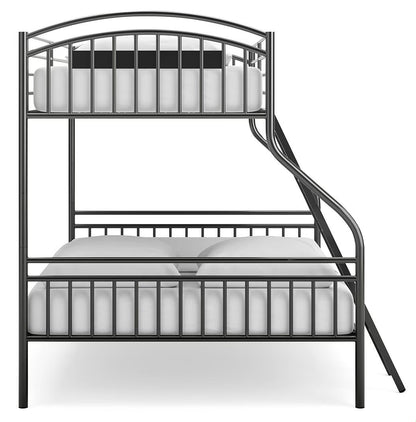 Lanceburg - Twin/Full Bunk Bed With Ladder - Gray