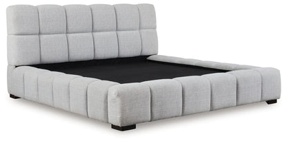 Grendusk - Light Gray - King Upholstered Bed