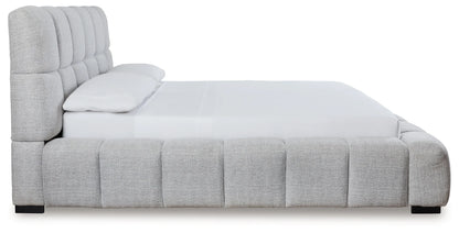 Grendusk - Light Gray - King Upholstered Bed