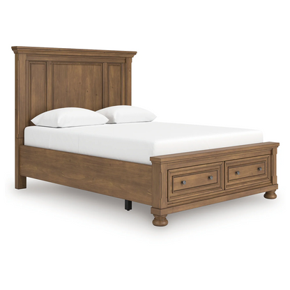 Feddinger - Medium Brown - Queen Panel Storage Bed