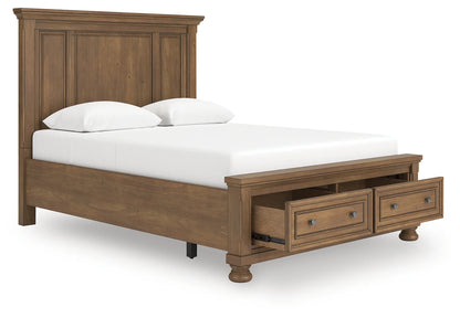 Feddinger - Medium Brown - Queen Panel Storage Bed