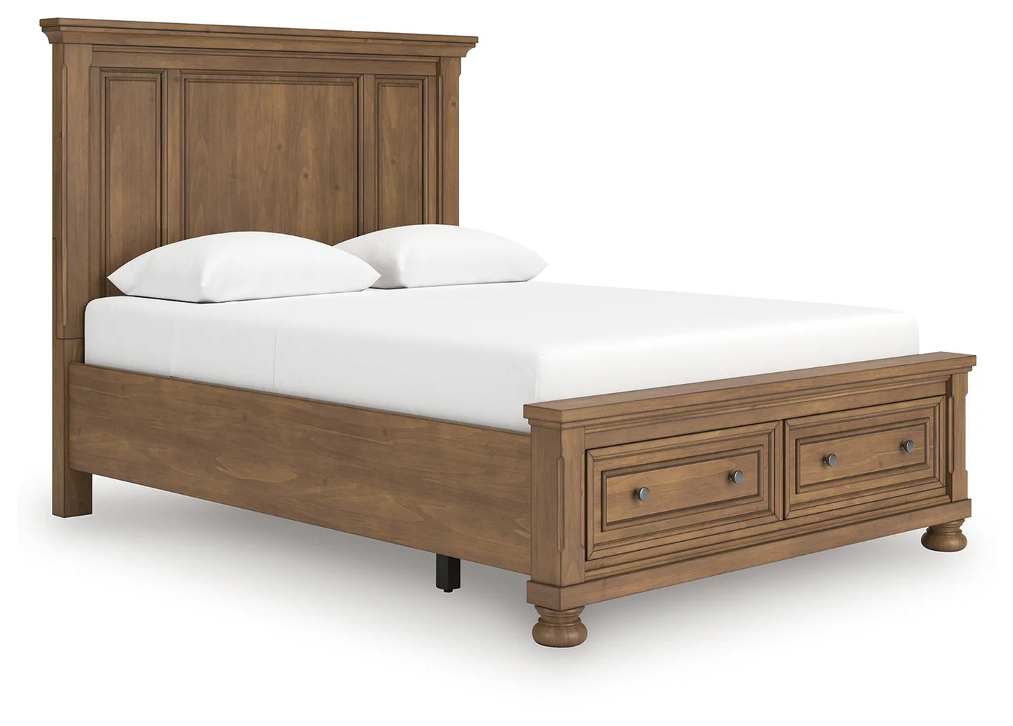 Feddinger - Medium Brown - Queen Panel Storage Bed