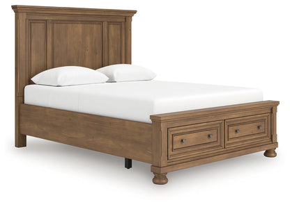 Feddinger - Medium Brown - Queen Panel Storage Bed