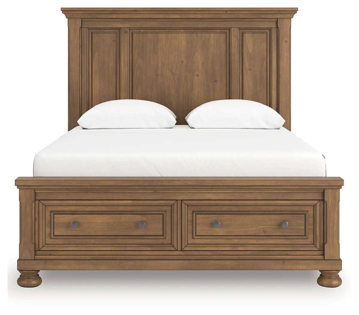 Feddinger - Medium Brown - Queen Panel Storage Bed