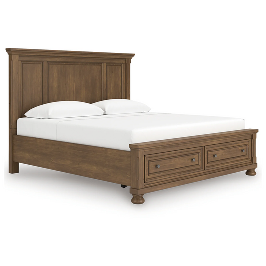 Feddinger - Medium Brown - King Panel Storage Bed