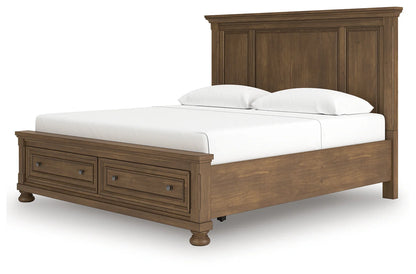 Feddinger - Medium Brown - King Panel Storage Bed