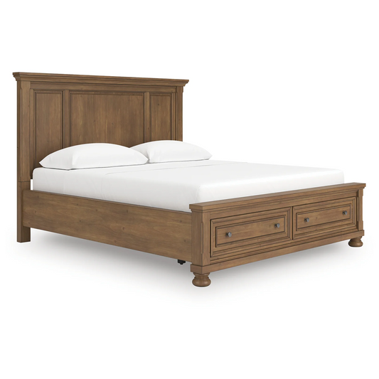 Feddinger - Medium Brown - California King Panel Storage Bed