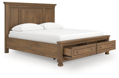 Feddinger - Medium Brown - California King Panel Storage Bed