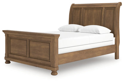 Feddinger - Medium Brown - Queen Sleigh Bed