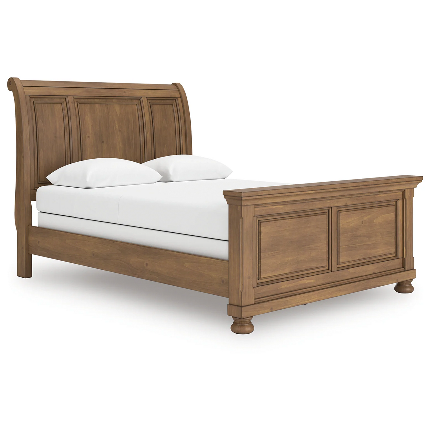 Feddinger - Medium Brown - Queen Sleigh Bed