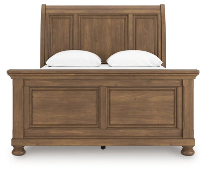 Feddinger - Medium Brown - Queen Sleigh Bed