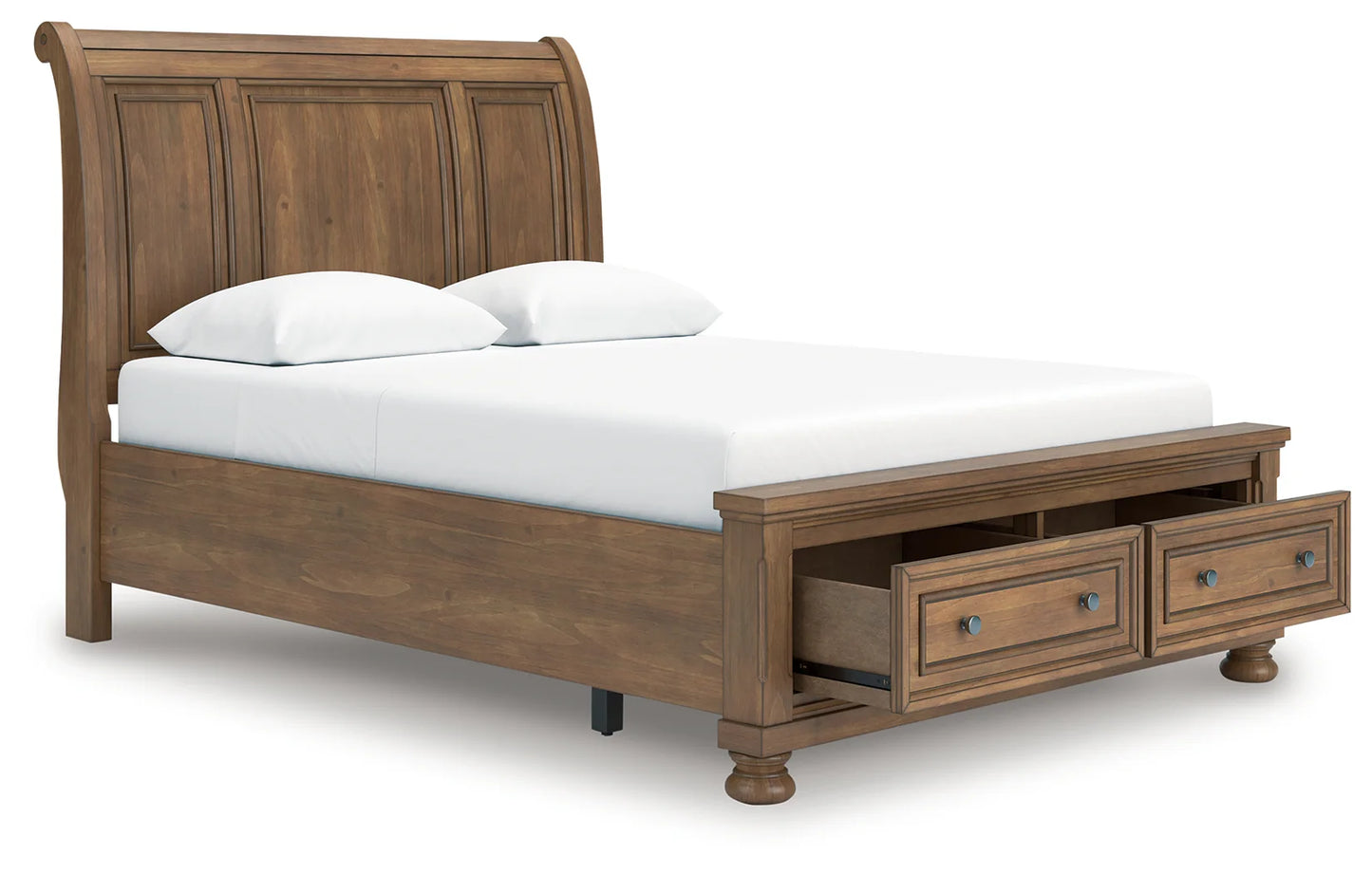 Feddinger - Medium Brown - Queen Storage Sleigh Bed