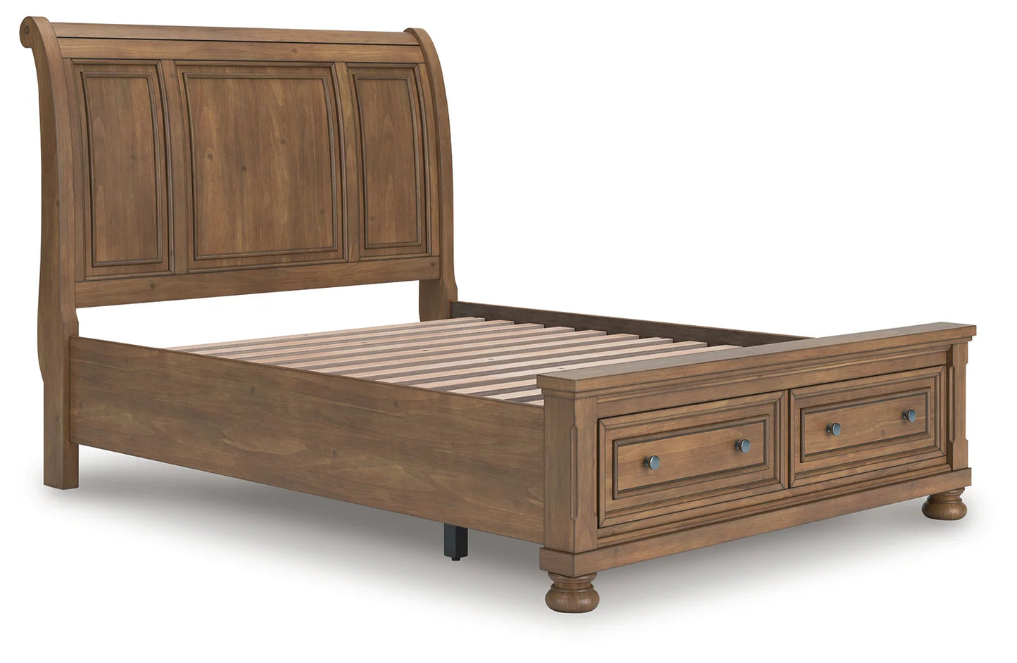 Feddinger - Medium Brown - Queen Storage Sleigh Bed