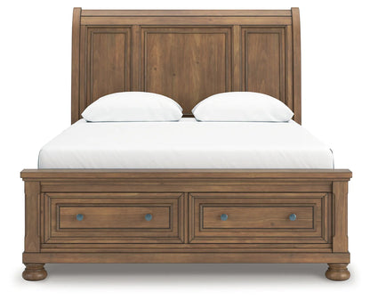Feddinger - Medium Brown - Queen Storage Sleigh Bed