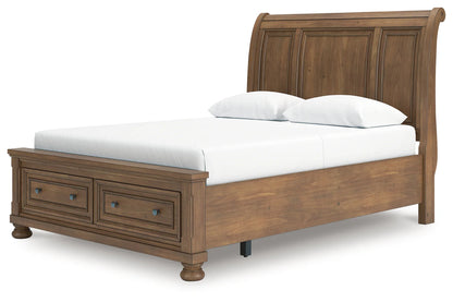 Feddinger - Medium Brown - Queen Storage Sleigh Bed