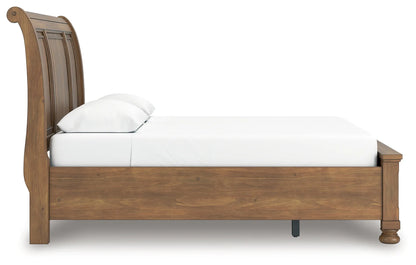 Feddinger - Medium Brown - Queen Storage Sleigh Bed