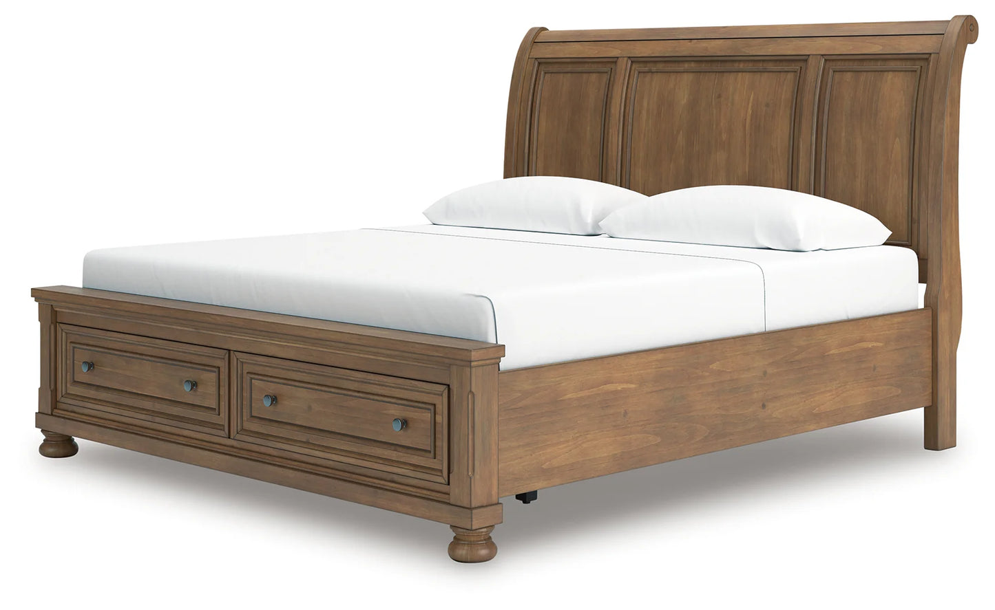 Feddinger - Medium Brown - King Storage Sleigh Bed