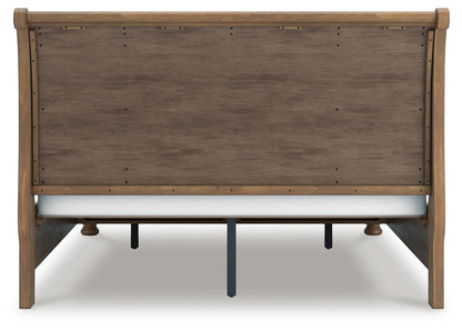 Feddinger - Medium Brown - King Storage Sleigh Bed
