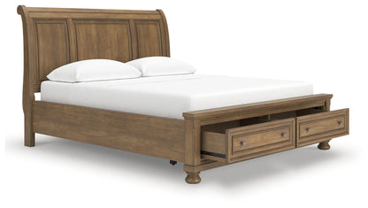 Feddinger - Medium Brown - California King Storage Sleigh Bed