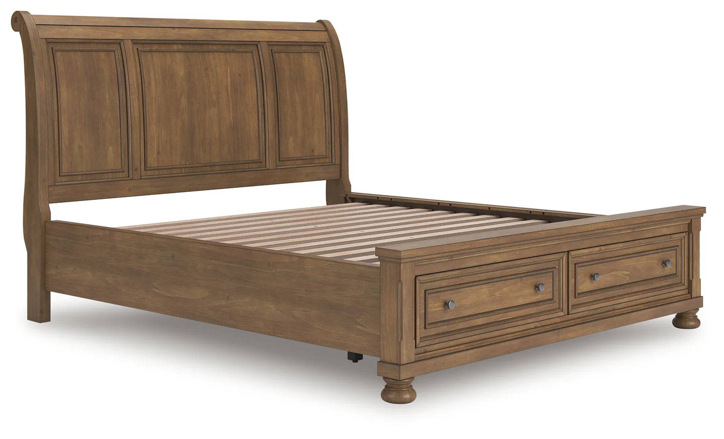 Feddinger - Medium Brown - California King Storage Sleigh Bed