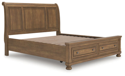 Feddinger - Medium Brown - California King Storage Sleigh Bed