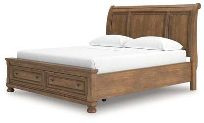 Feddinger - Medium Brown - California King Storage Sleigh Bed