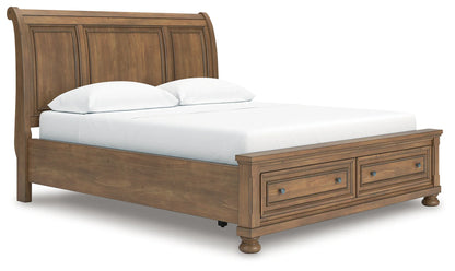 Feddinger - Medium Brown - California King Storage Sleigh Bed