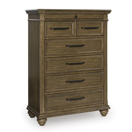 Karallin - Seven Drawer Chest - Medium Brown