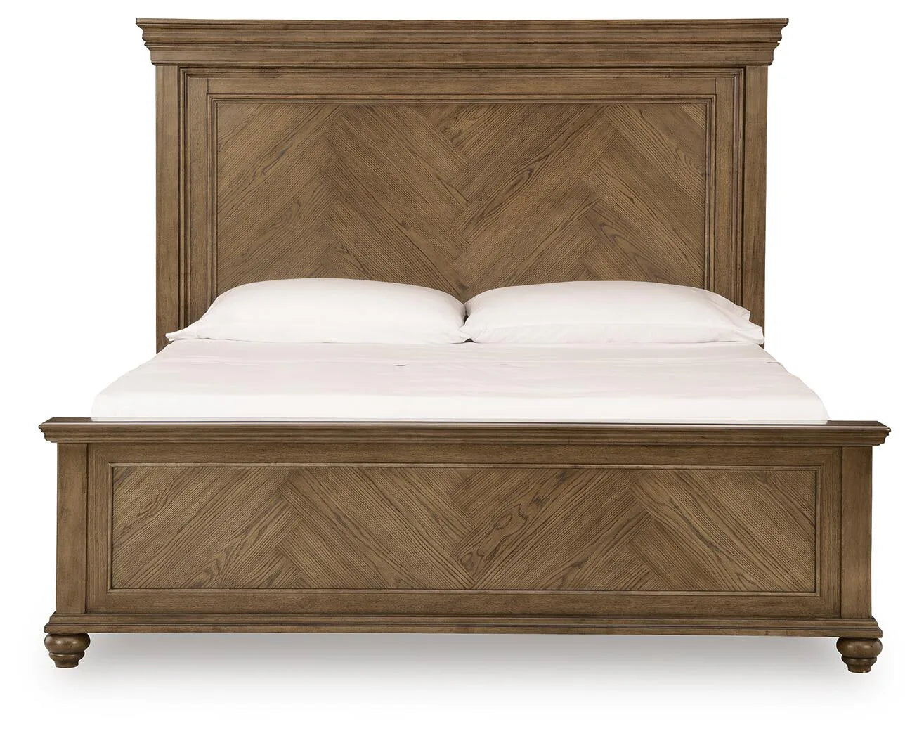 Karallin - California King Panel Bed - Medium Brown