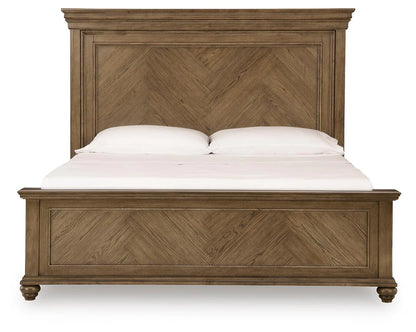 Karallin - California King Panel Bed - Medium Brown