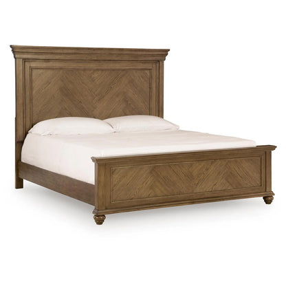 Karallin - California King Panel Bed - Medium Brown