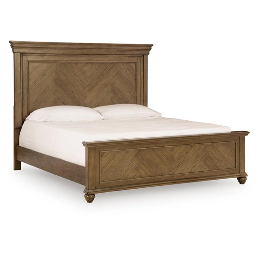 Karallin - California King Panel Bed - Medium Brown