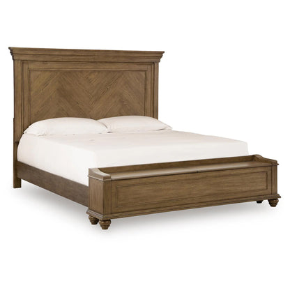 Karallin - California King Panel Storage Bed - Medium Brown
