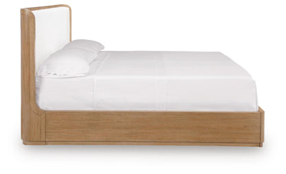 Pamaria - Queen Upholstered Bed - Light Brown
