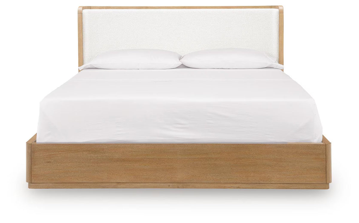 Pamaria - King Upholstered Bed - Light Brown