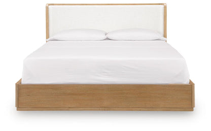Pamaria - King Upholstered Bed - Light Brown