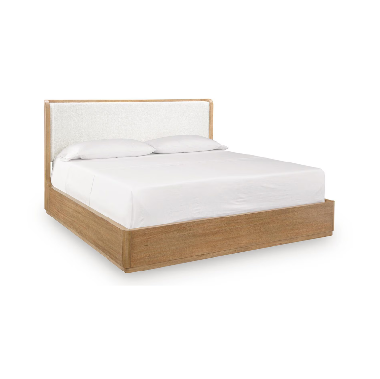 Pamaria - King Upholstered Bed - Light Brown