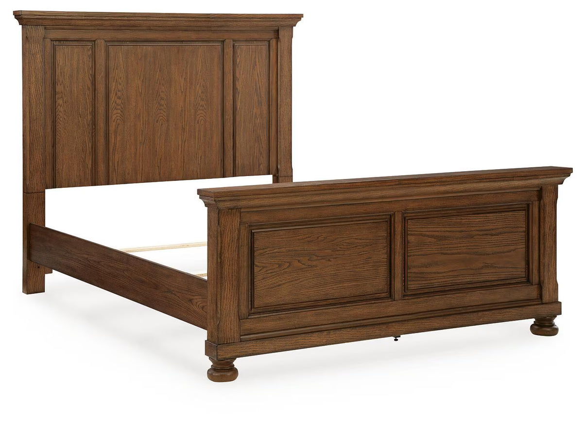 Zackaryn - Queen Panel Bed - Warm Brown