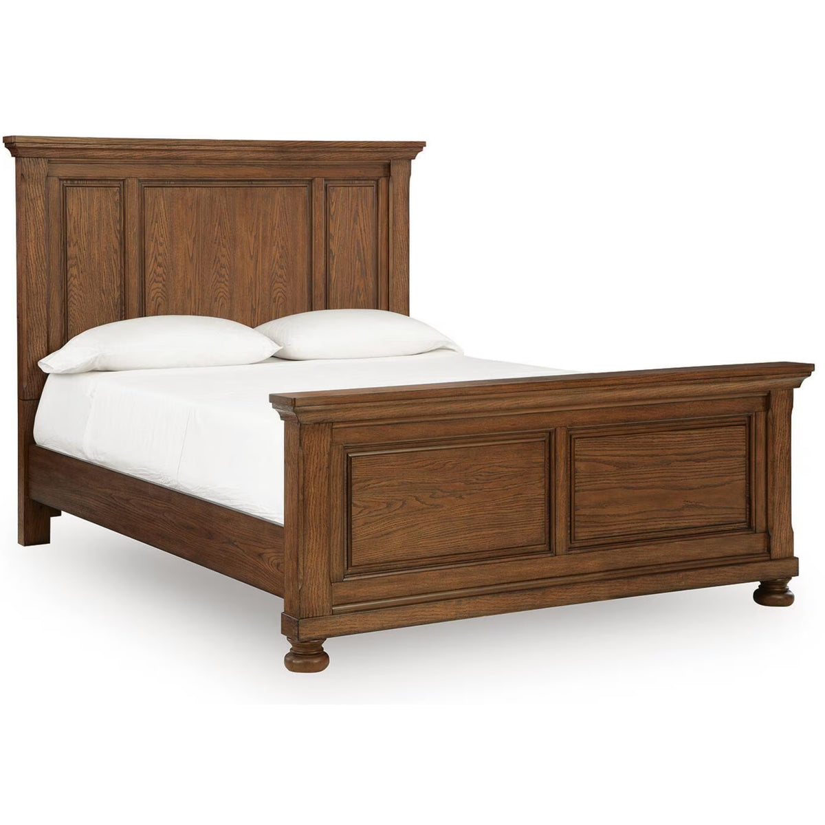 Zackaryn - Queen Panel Bed - Warm Brown