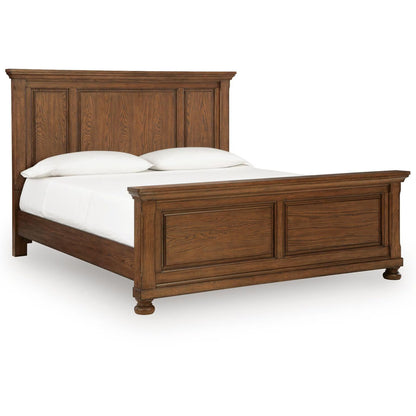 Zackaryn - King Panel Bed - Warm Brown