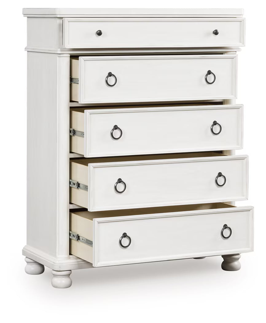 Rowlenstown - Antique White - Five Drawer Chest