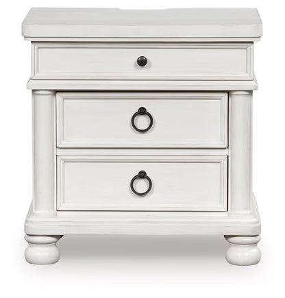 Rowlenstown - Antique White - Three Drawer Night Stand