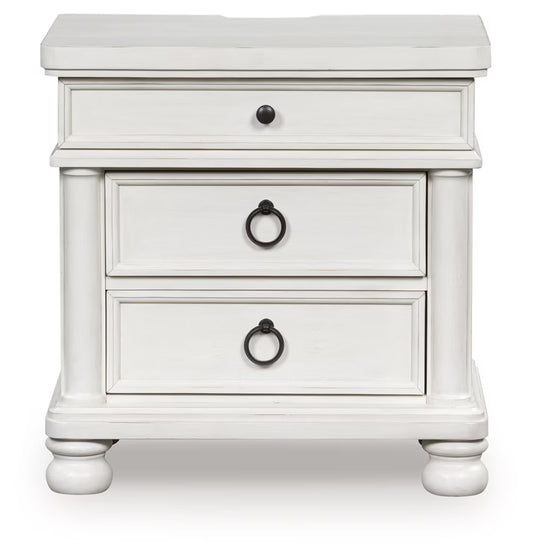 Rowlenstown - Antique White - Three Drawer Night Stand