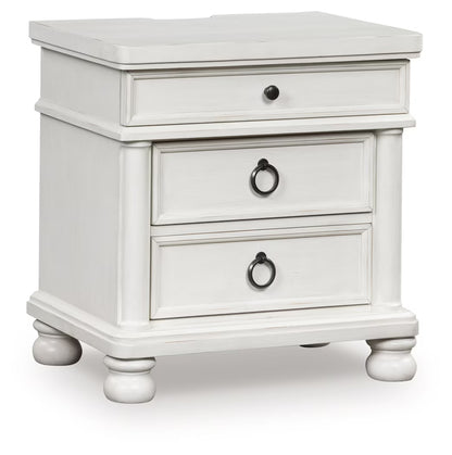 Rowlenstown - Antique White - Three Drawer Night Stand