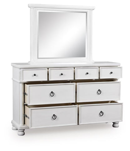 Rowlenstown - Antique White - Dresser And Mirror