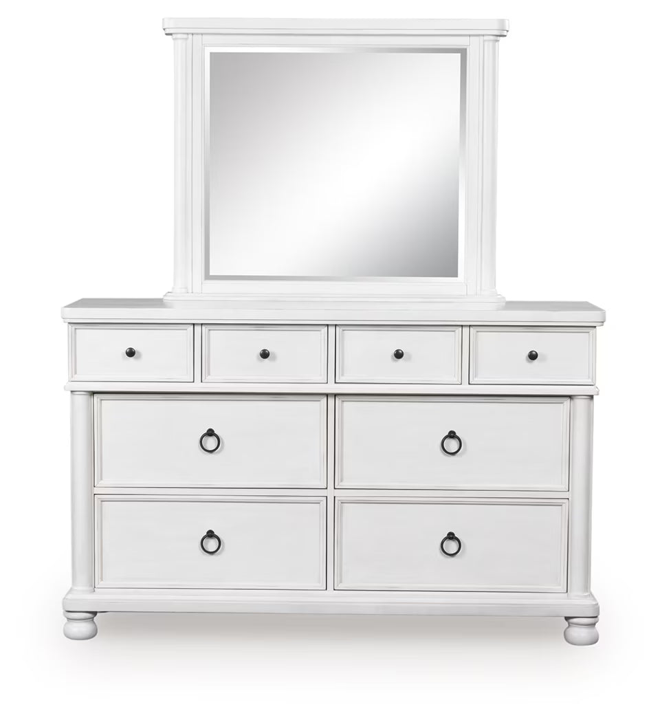 Rowlenstown - Antique White - Dresser And Mirror