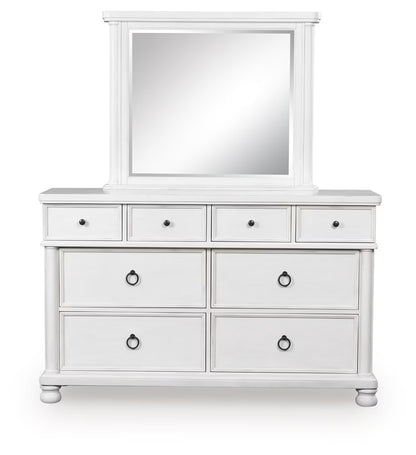 Rowlenstown - Antique White - Dresser And Mirror