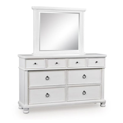 Rowlenstown - Antique White - Dresser And Mirror