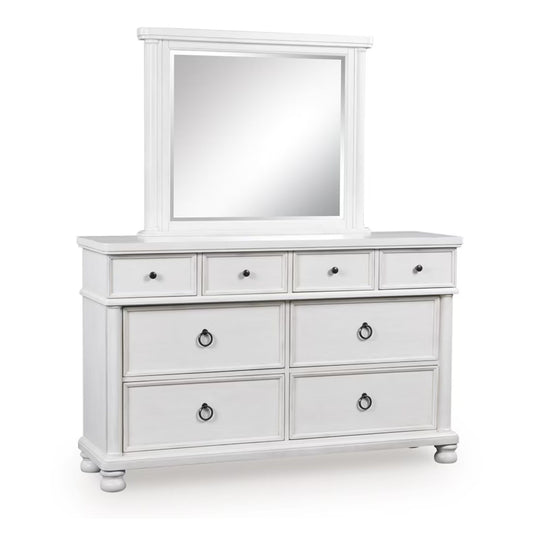 Rowlenstown - Antique White - Dresser And Mirror